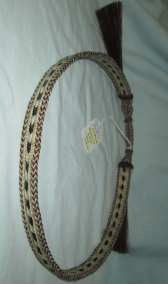 HORSEHAIR HAT BAND - 5 STRANDS -- Style #6 BROWN & WHITE