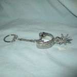 Stainless Steel Spur Key Chain with Flat Chain