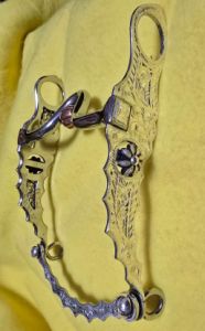 Western Sterling Silver Show Bit -  Pico Edged & Daisy Flower - SOS